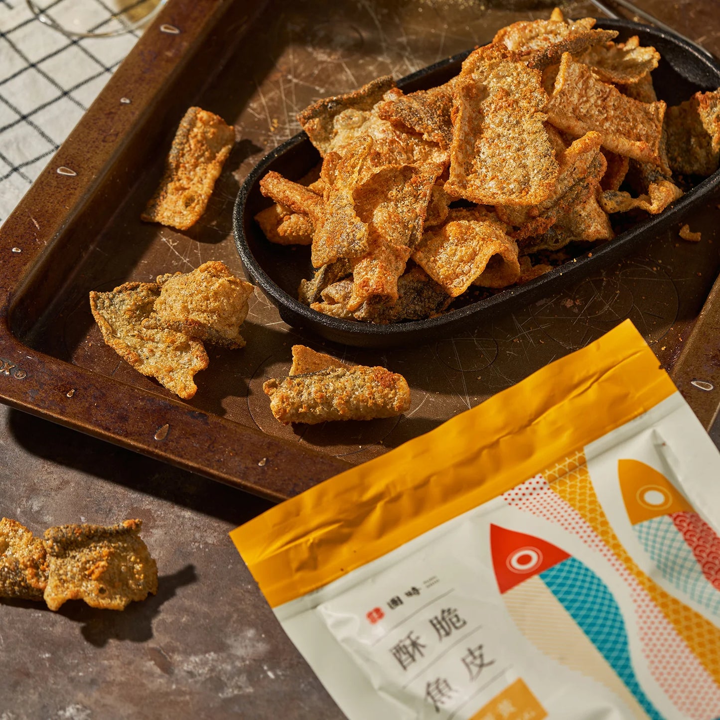 酥脆魚皮(鹹蛋黃)